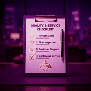 المرحلة الرابعة: إدارة الجودة وخدمة ما بعد البيع